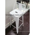 Tabouret de bar en métal blanc avec dossier (FOH-BST01)